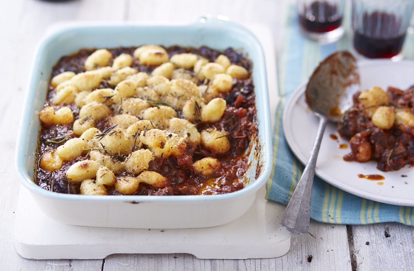 Beef ragu with baked gnocchi