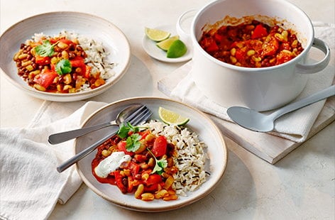 Image of "Smoky chipotle bean chilli"