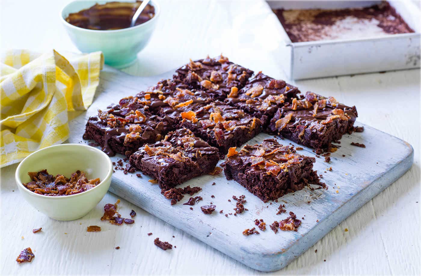 Bacon and whiskey brownies