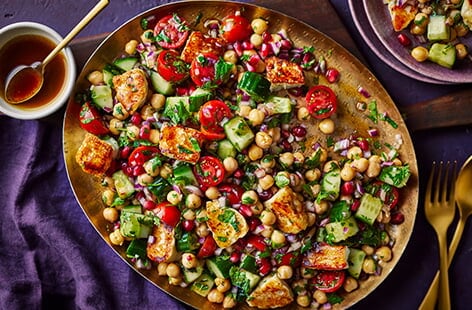 Image of "Halloumi and chickpea salad"