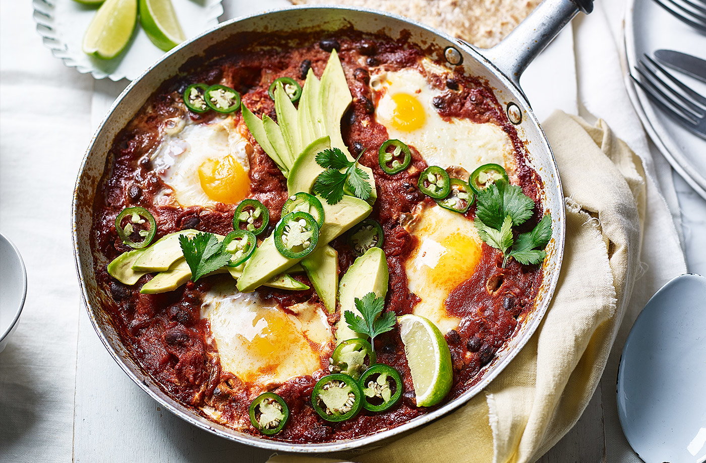 Black bean huevos rancheros
