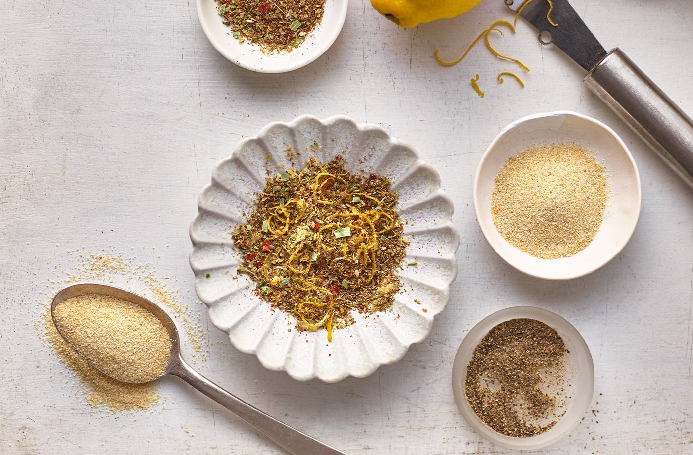 Garlic, herb and lemon seasoning
