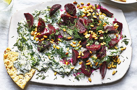 Image of "Beetroot with herby tzatziki"