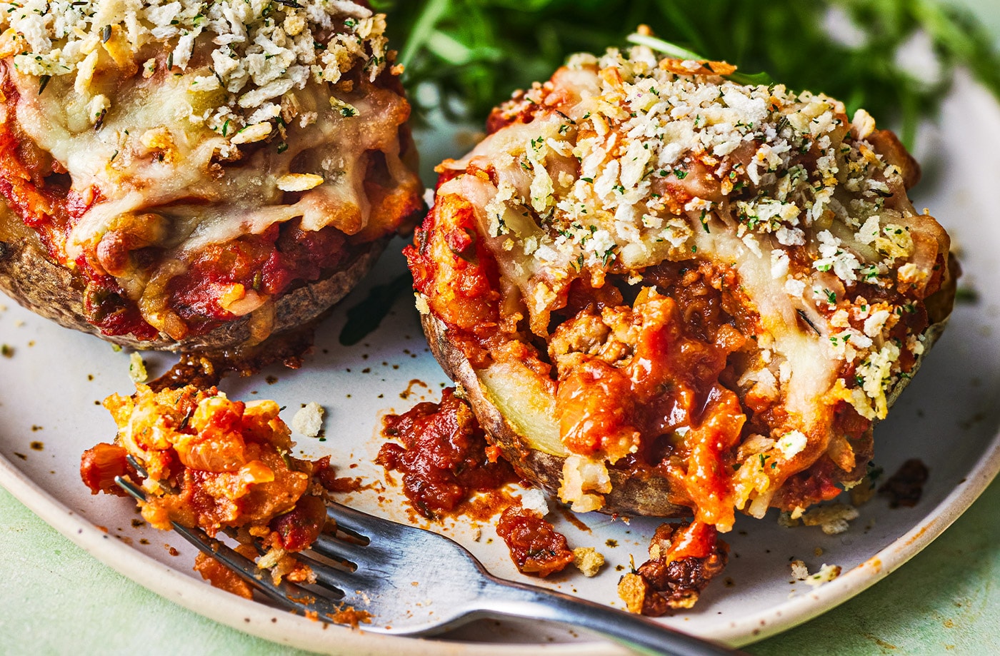 Loaded jacket potatoes