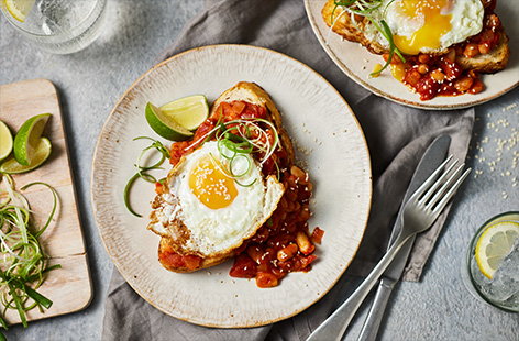 Image of "Gochujang beans on toast"