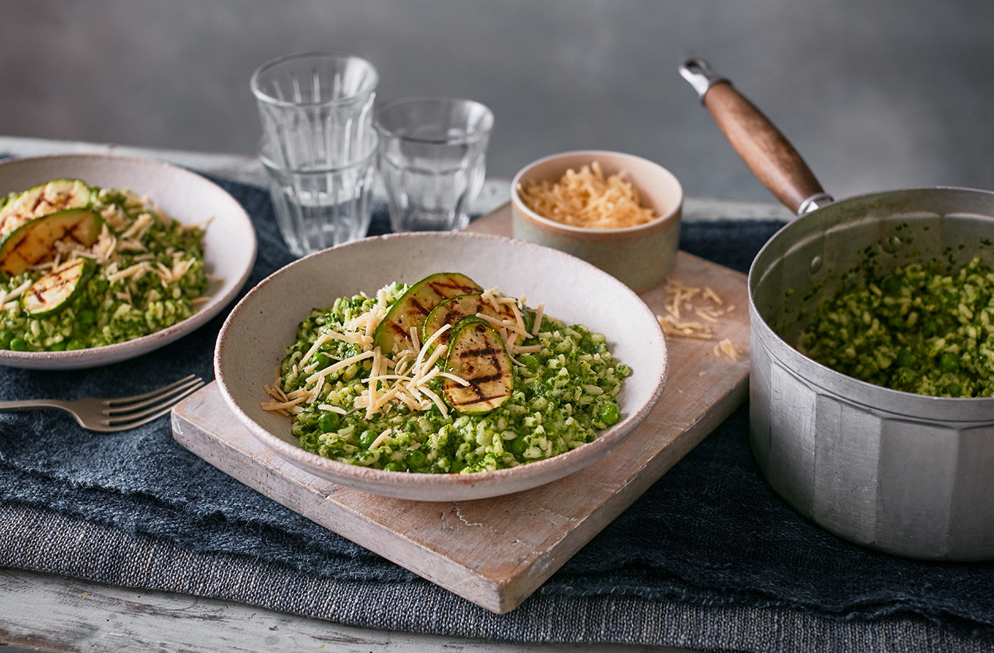 Green vegetable risotto
