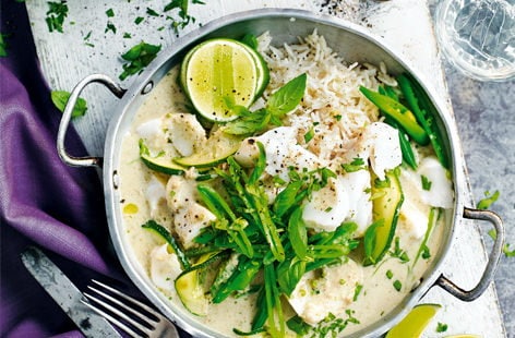 Image of "Green fish curry"