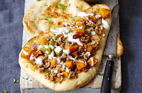 Image of "Turkish keema-style naan breads"