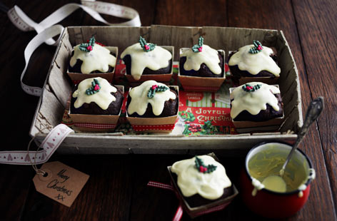 Image of "Mini Christmas pud muffins "