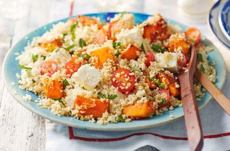 Image of "Piri piri squash, feta and couscous salad"