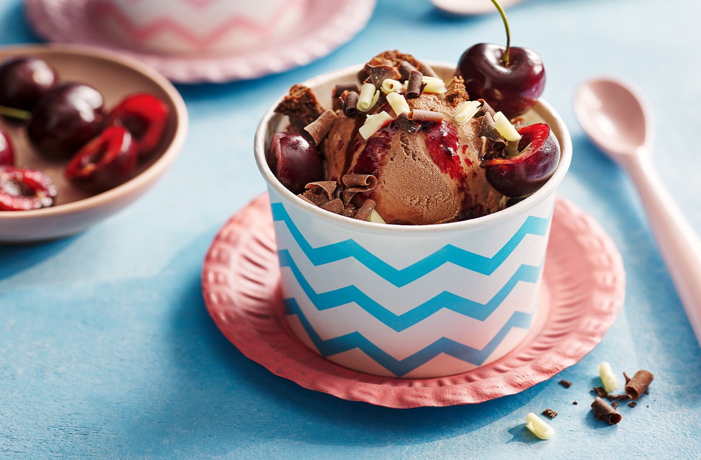 Black Forest brownie sundae