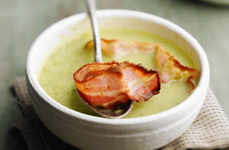 Image of "Cream of cabbage soup with bacon"
