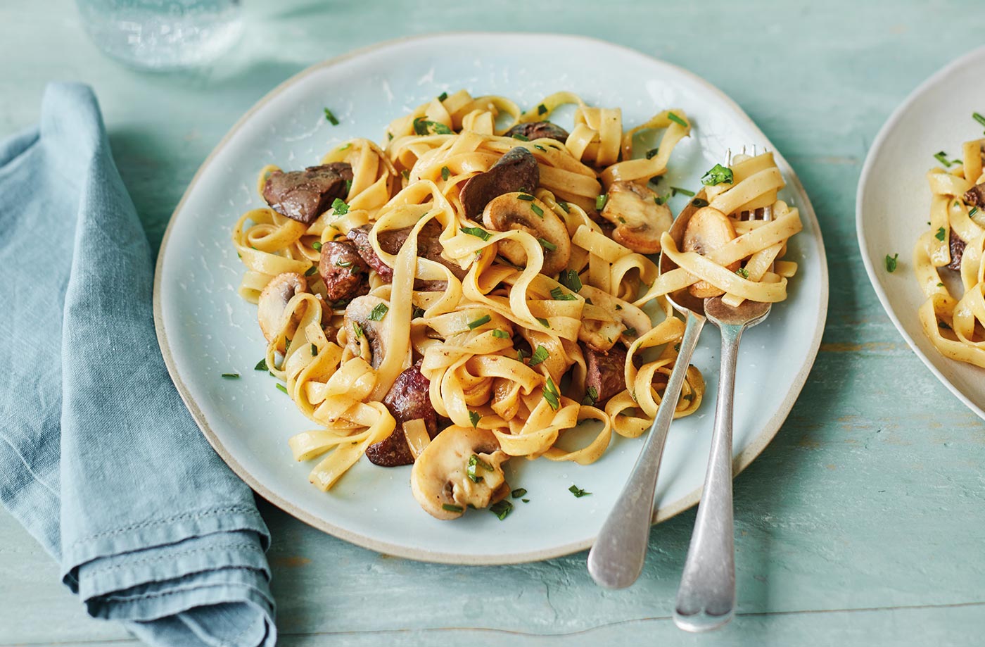 Chicken liver and Marmite tagliatelle