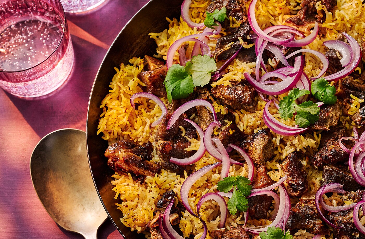 Oven-baked biryani 