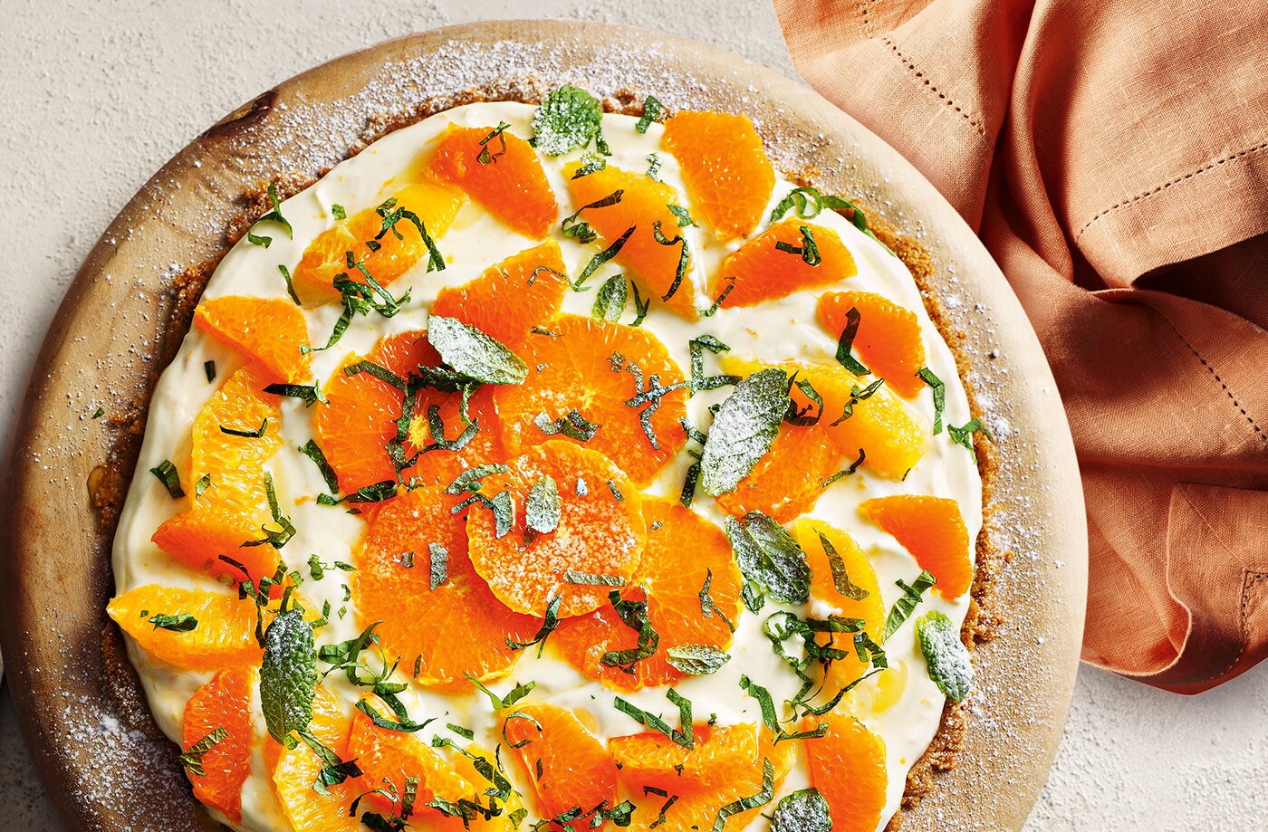 Citrus cheesecake board