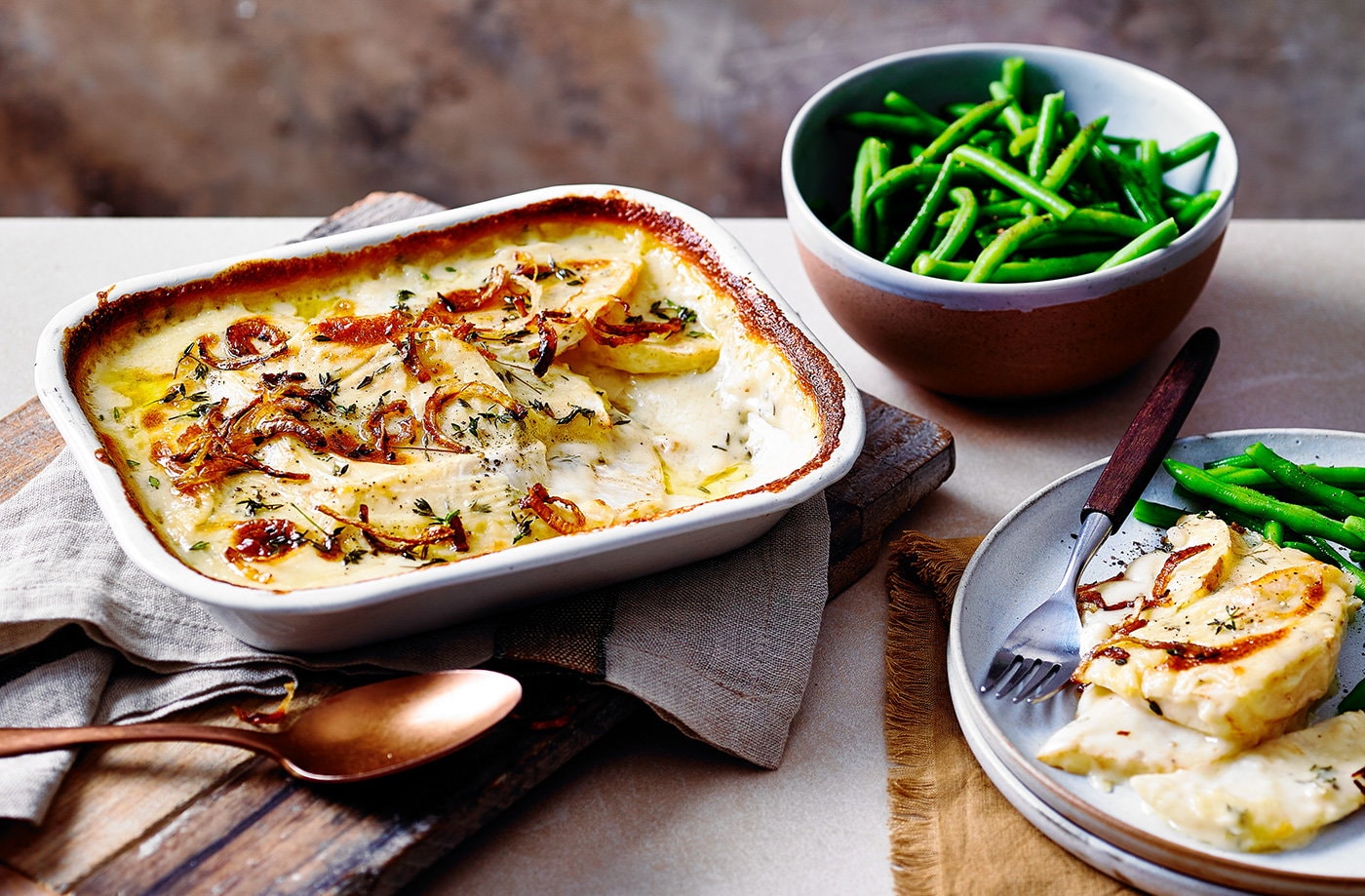 Cheesy celeriac bake