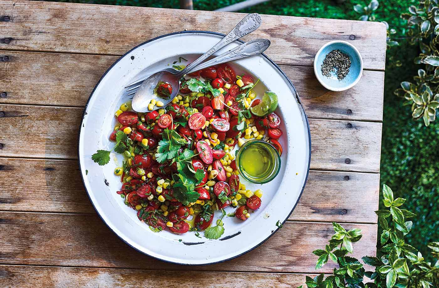 Tomato and corn salad