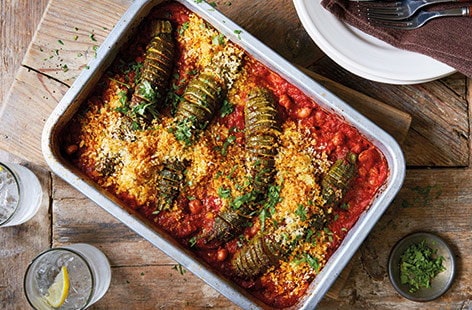 Image of "Hasselback courgette bake"