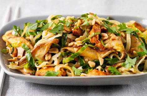 Image of "Shiitake mushroom & chicken pad thai"