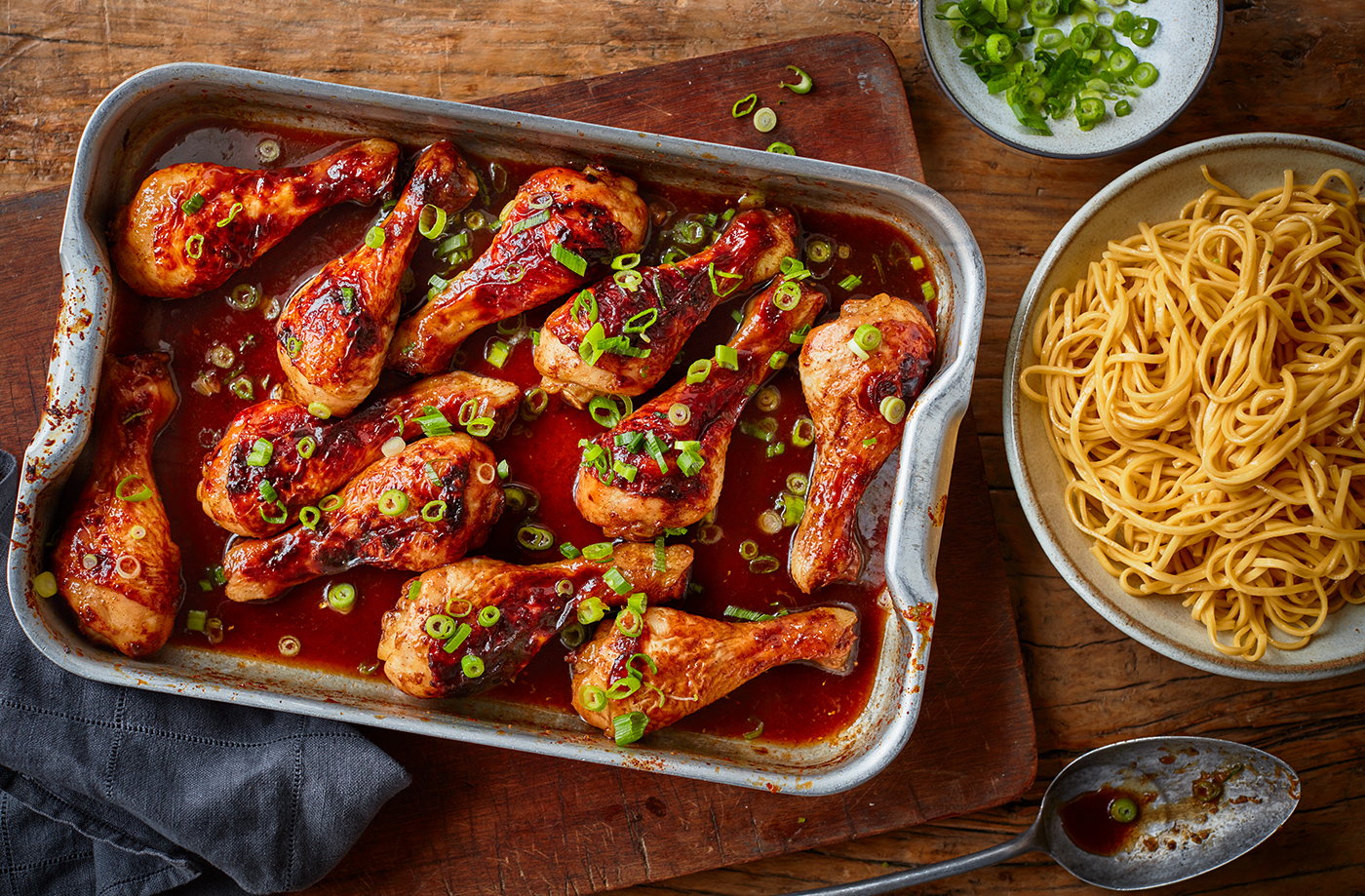 Chinese chicken drumstick traybake