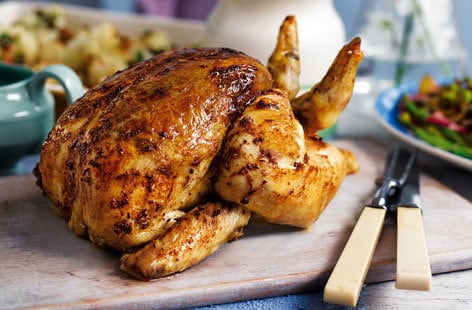 Image of "Moroccan-spiced roast chicken"