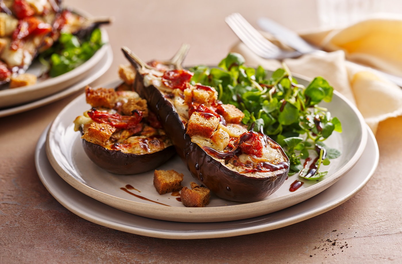 Cheat's aubergine parmigiana 'steaks'