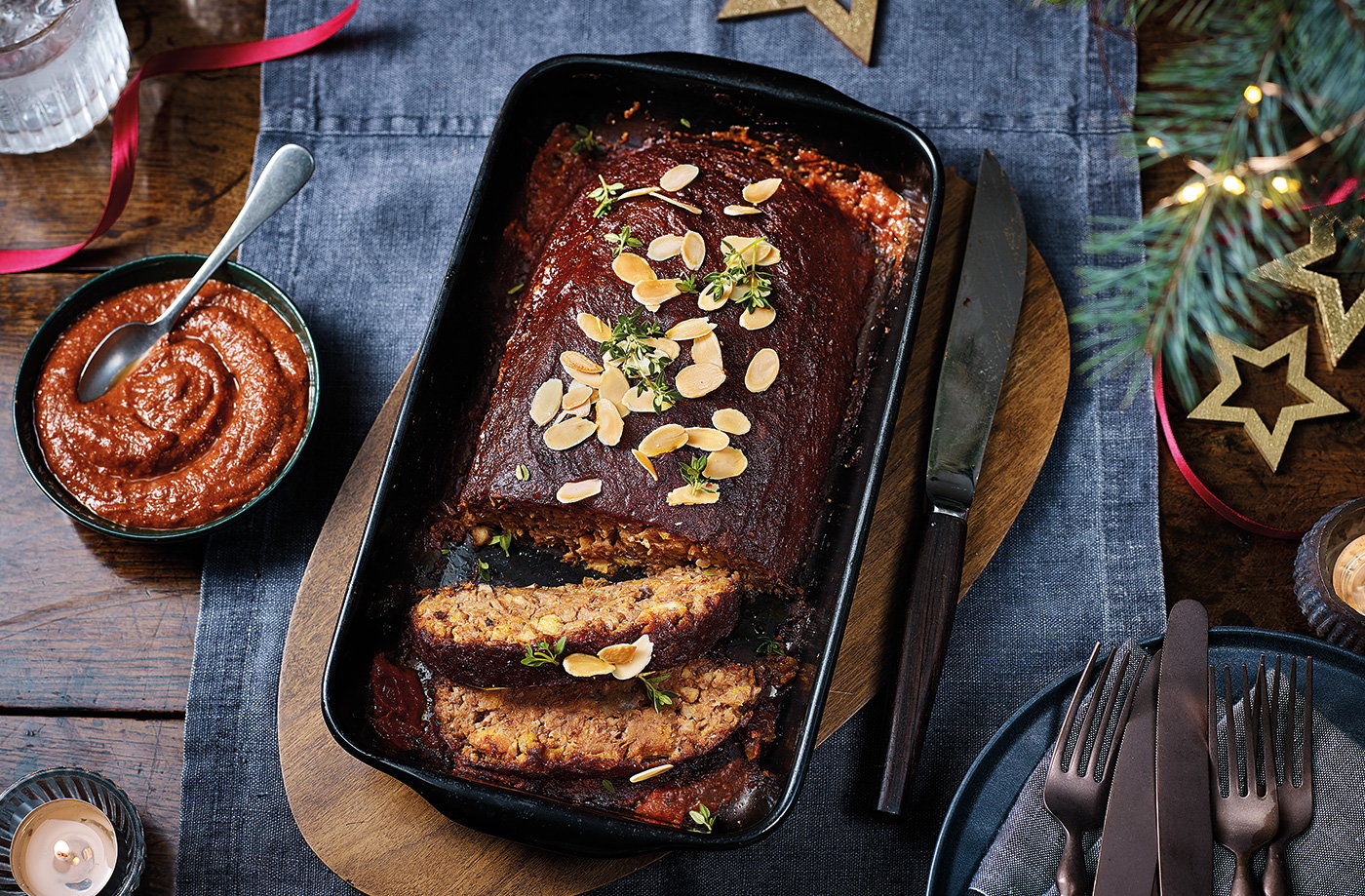 Moroccan lentil 'meatloaf'