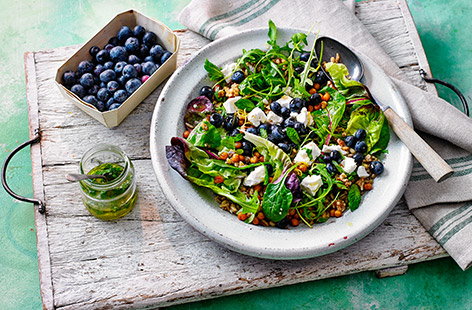 Image of "Blueberry, feta and grain salad"
