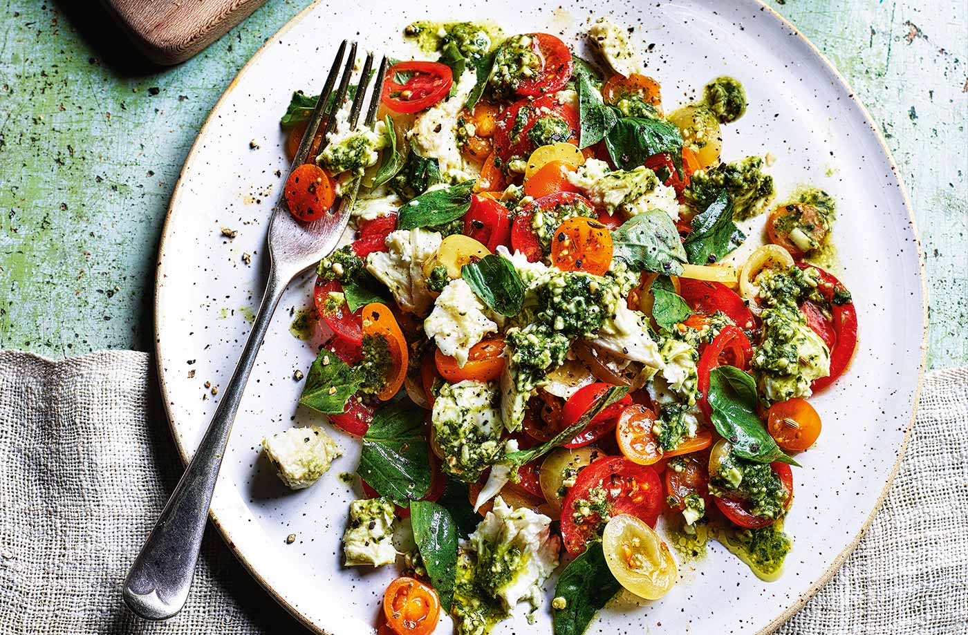 Marinated mozzarella salad