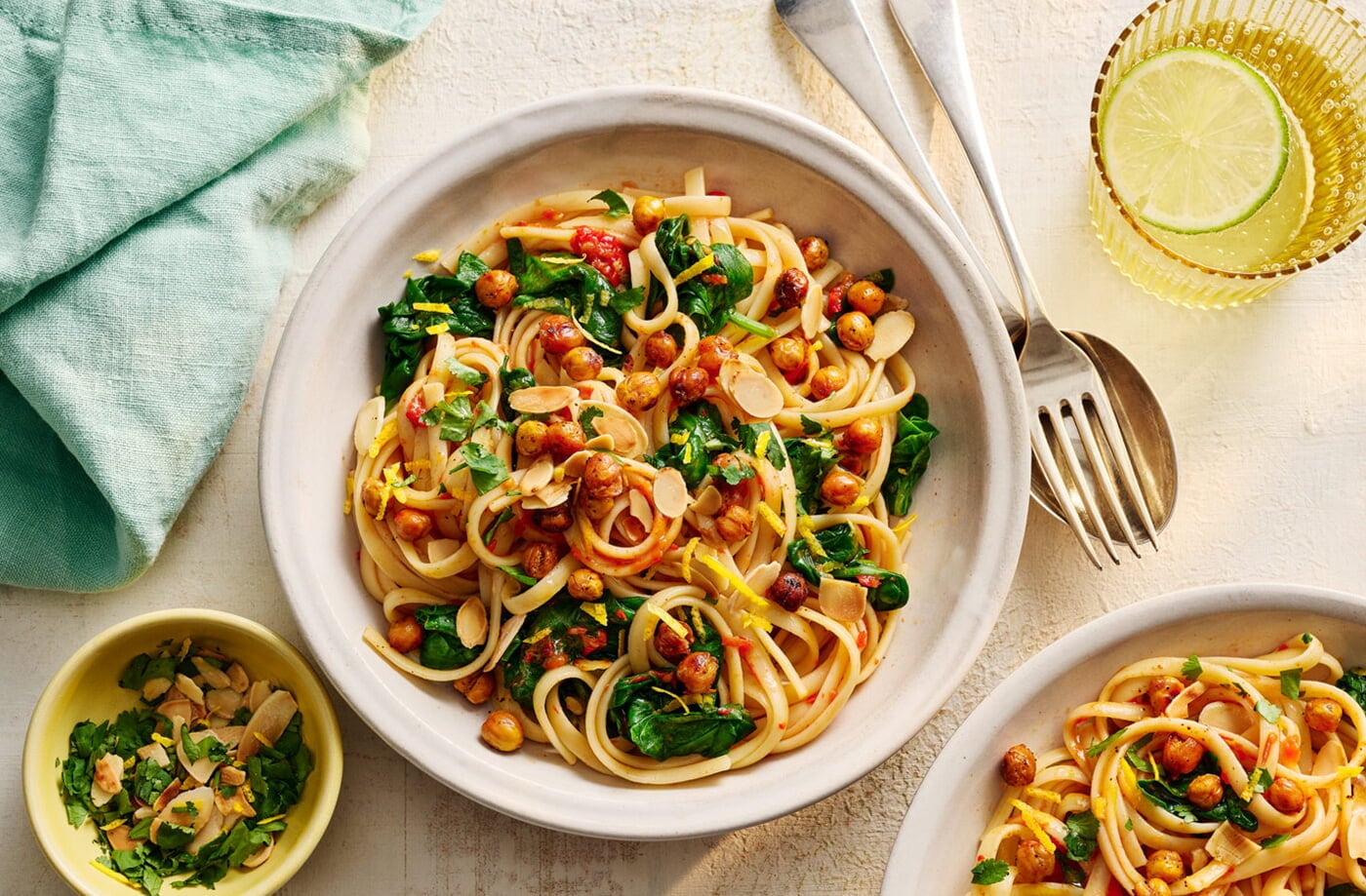 Demi Singh's roasted sweet pepper linguine 