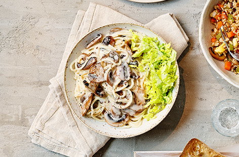 Image of "Cheesy mushroom pasta"