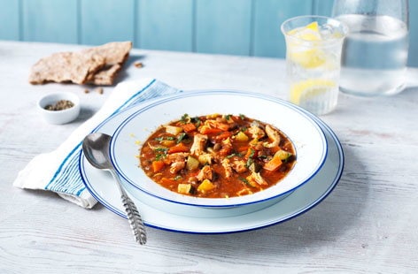 Image of "Moroccan chicken and lentil soup"