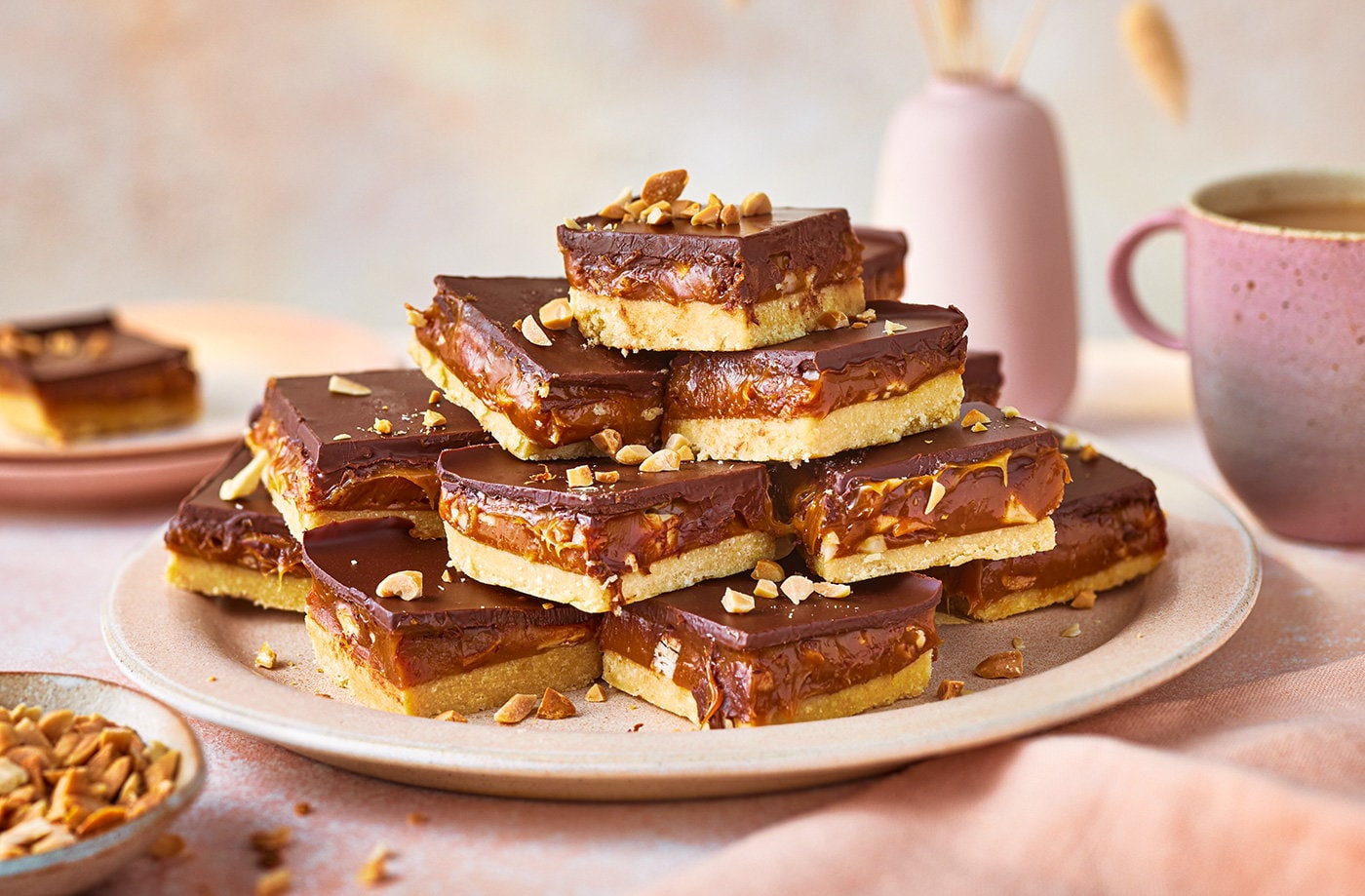 Salty peanut millionaire’s shortbread