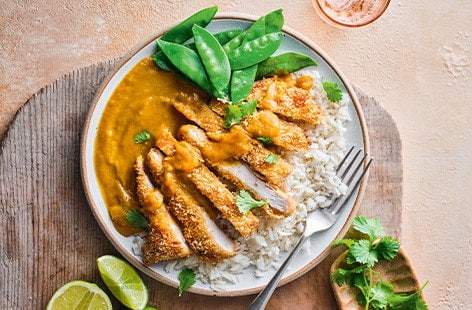 Image of "Hidden veg chicken katsu"
