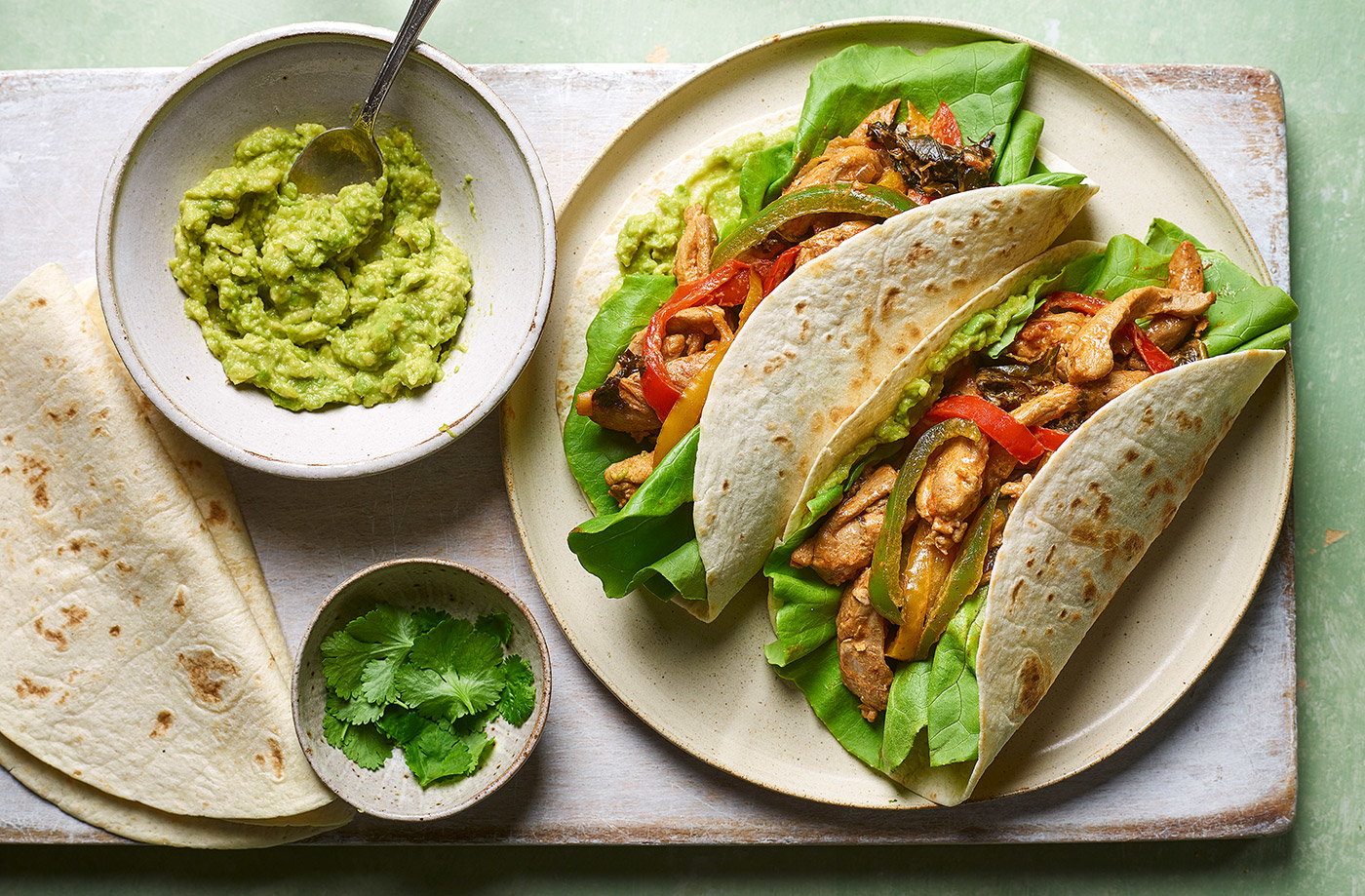 Creamy chicken fajitas