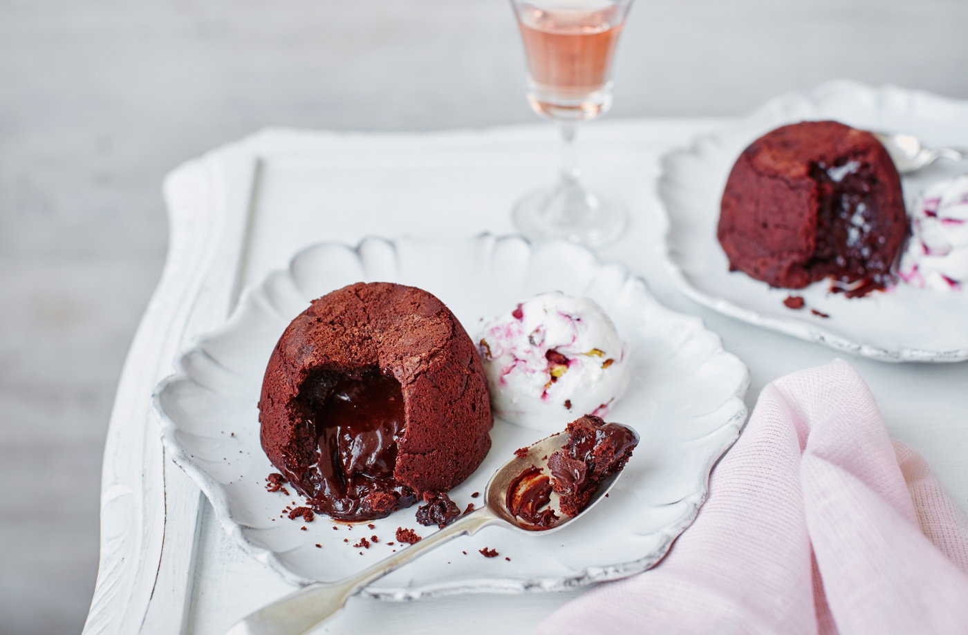 Smoked salt chocolate fondant