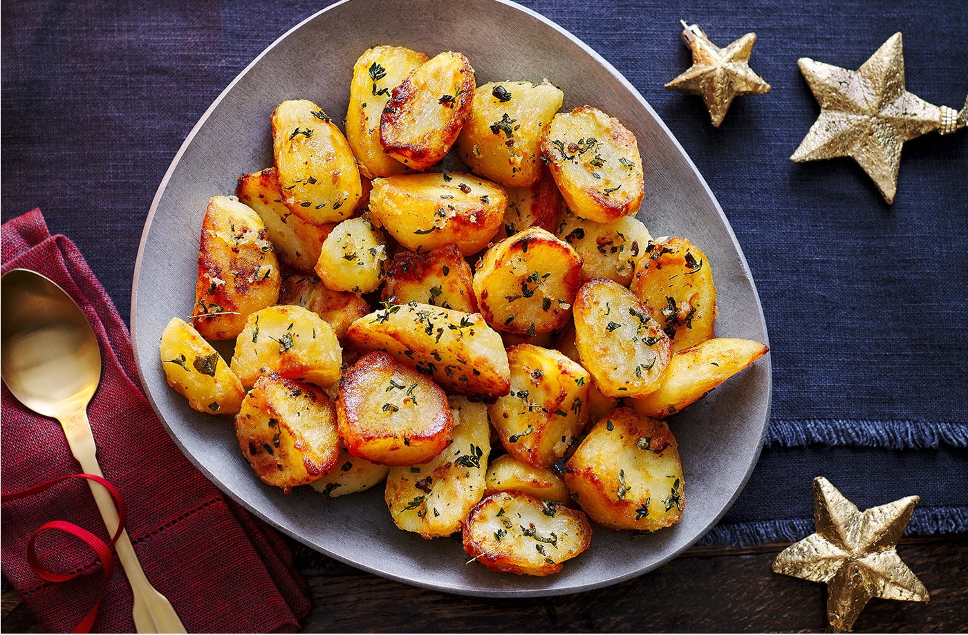 Herby roast potatoes