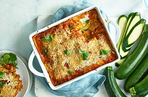 Image of "Courgette, tomato and Parmesan gratin"