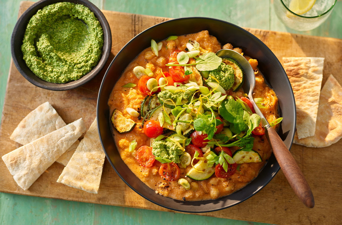 Summery chickpea stew