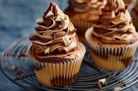 Image of "Chocolate marble milkshake cupcakes"