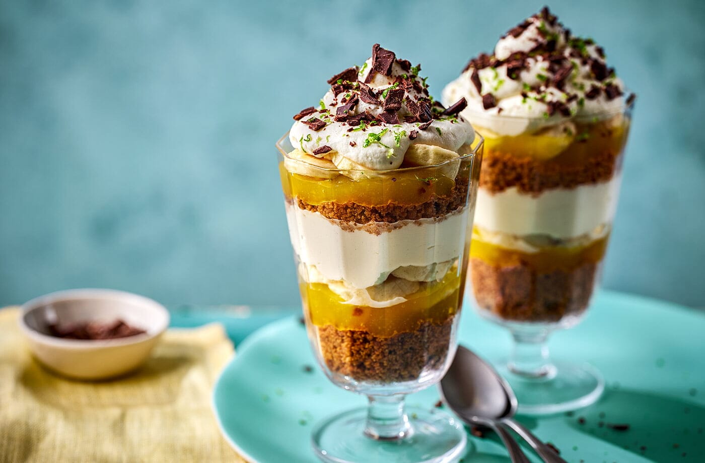 Demi Singh's caramelised mango and chilli banoffee cups
