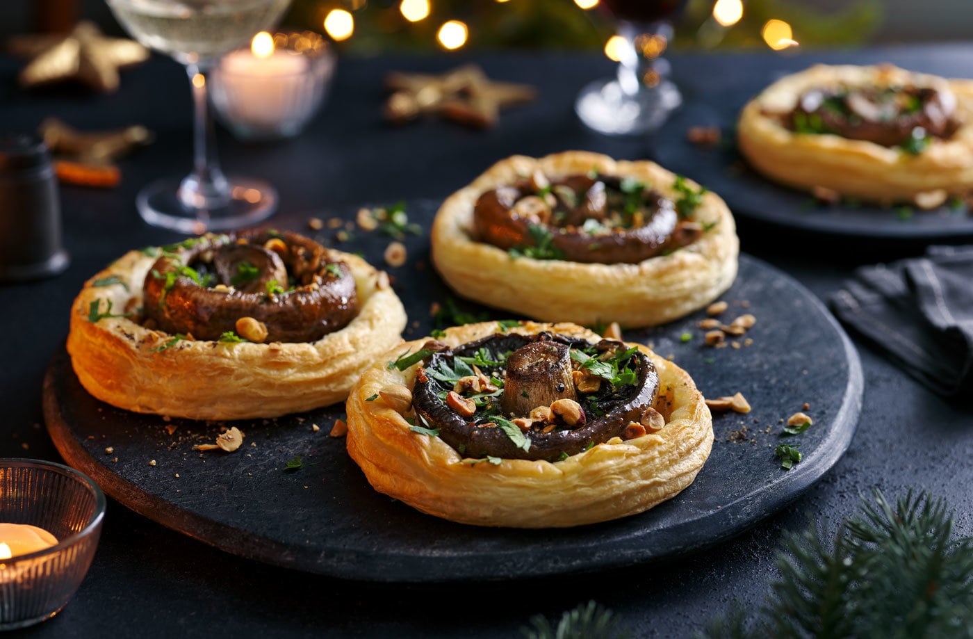 Portobello mushroom tarts