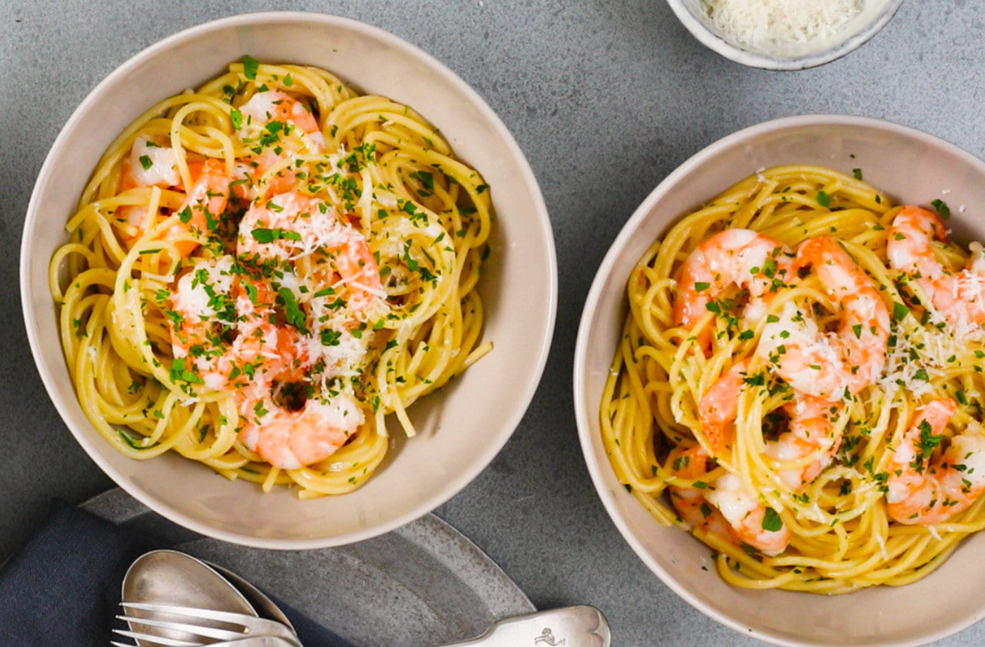 Prawn carbonara