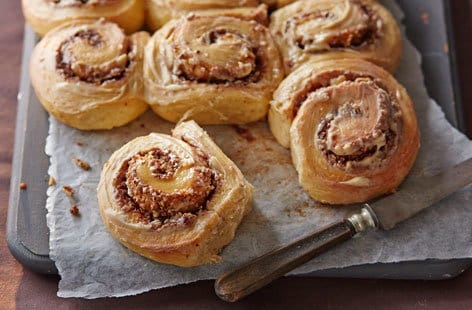 Image of "Cinnamon rolls with vanilla frosting"