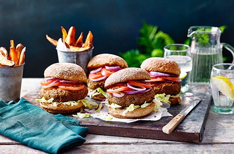 Image of "Lentil mushroom burgers"