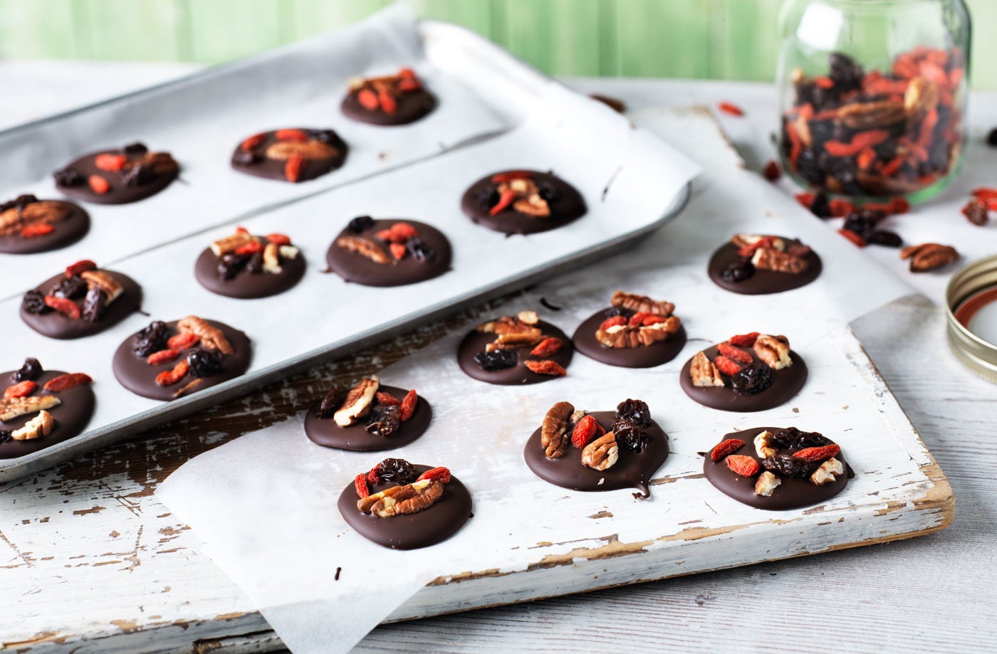 Nutty chocolate nibbles