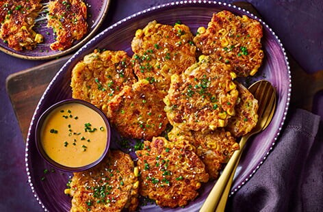 Image of "Cheesy kimchi fritters"