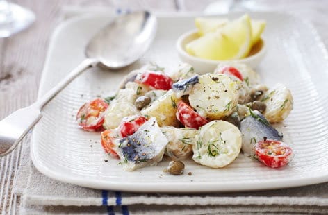 Image of "Kosher pickled herring potato salad"
