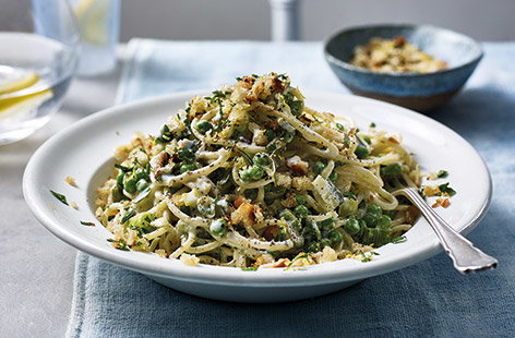 Image of "Lemony pea spaghetti"