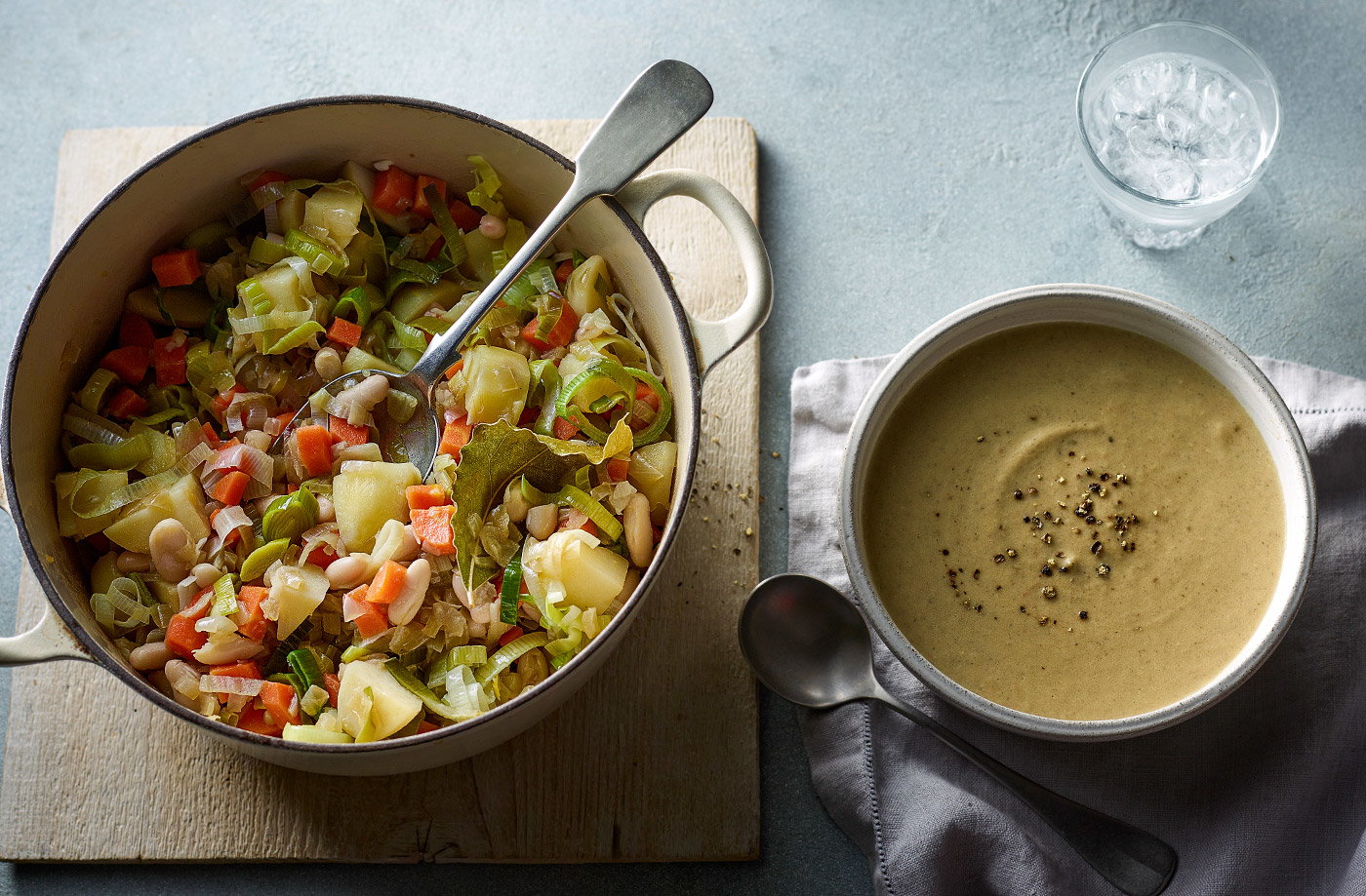 Batch-cook soup concentrate
